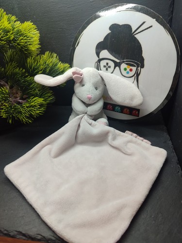 Doudou compagnie lapin rose - et,