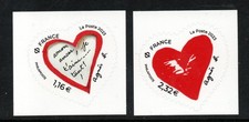 N° 2240/41  AUTOADHESIFS NEUFS **   PAIRE COEURS  AGNES B.  2023