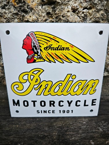 Plaque émaillée indian - émaillée,