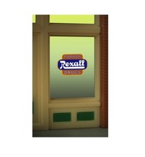 8820 Enseigne lumineuse clignotante VITRINE REXALL échelle N/HO