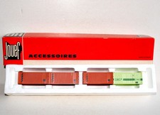 JOUEF HO 2631, LOT DE 4 CONTAINERS, SNCF CNC SNAV ASSORTIMENT CONTENEUR 20 PIEDS