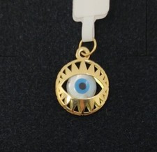 Pendentif Or 18K 750 Mls. Oeil Turc 10,9 Mm. Ref 70252-0