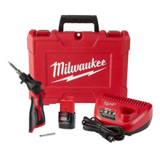 MILWAUKEE M12 12-Volt Lithium-Ion Cordless Soldering Iron Kit with (1) 1.5Ah Bat