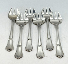 6 FOURCHETTES A HUITRES EN ARGENT MASSIF POINCON MINERVE NOEUD GORDIEN