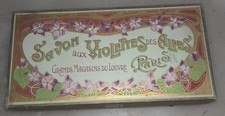 Boite ancienne de savon aux violettes des Alpes PARIS (vide)