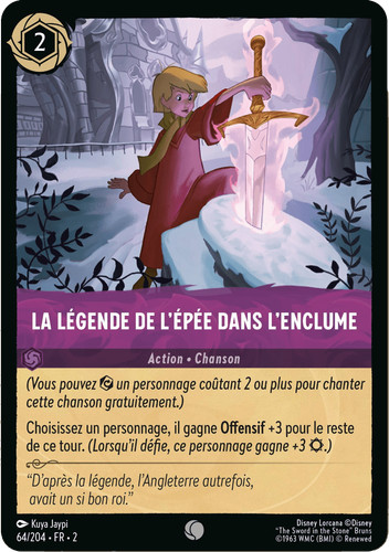 Légende épée dans - de,