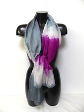 Foulard en SOIE, gris rose