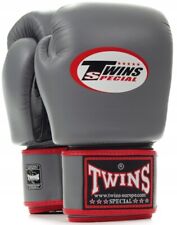 Gants de boxe TWINS BGVLA gris kickboxing Muay Thai boxe 10 12 14 16 oz cuir