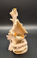 XIXe - Ancien Groupe Miniature " Le chien et le Chat  " en Biscuit