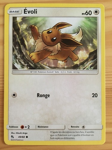 Carte pokémon evoli - carte,