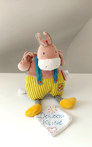 Peluche doudou âne marron - Âne,