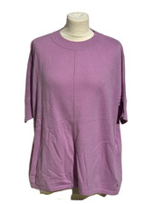 Splendide original top pull mauve MADELEINE 100 % cachemire Taille XL