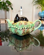 Théière Céramique Anglaise - Vaisselle Déco Fantaisie - Chat Oreiller