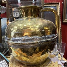 ancienne grosse canne a lait berthe pot laiton XIXe antique copper milk jar