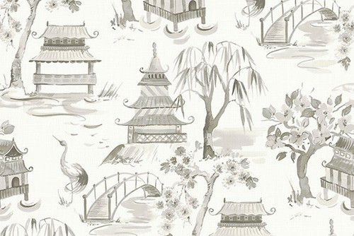 Kimiko Toile Fog Gray Belle