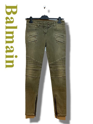 Balmain khaki double zipper - khaki,
