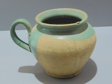 -POT TERRE CUITE VERNISSEE VERTE LA CHAPELLE DES POTS XIXe POT à MIEL   D