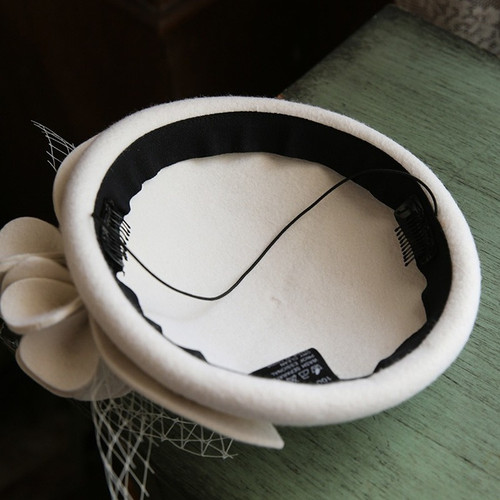 Chapeau fascinator laine - chapeau, en