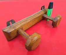 porte manteau mural CUBISTE en bois 2 patères vintage ancien 