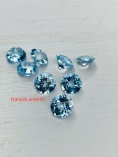 Topaze Bleu à Facettes Rond