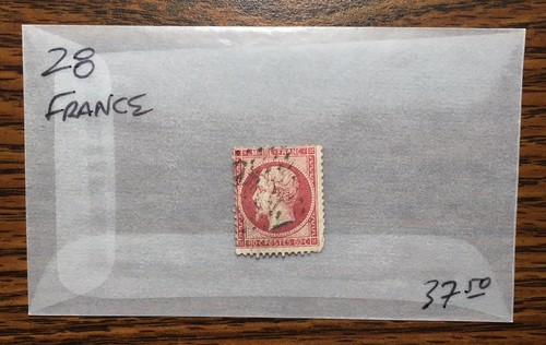France stamp used red - france, -used