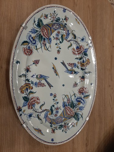 Plat ovale gien 19ème - 19ème, /