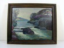 HST Ecole Russe XX° PAYSAGE Signée Chatilov Evgeny Andreevitch 1991 Cadre