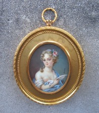 Superbe miniature signé - , gamet