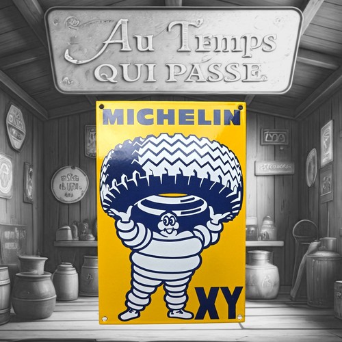 Plaque émaillée michelin - émaillée,