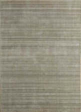 Tapis neuf en laine et bambou à tisser à la main couleur nickel/argent sterling