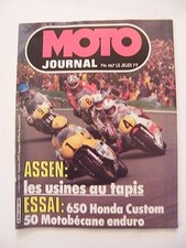 "Moto Journal Juillet 1980 N°467 650 Honda Custom 50 Motobécane enduro"