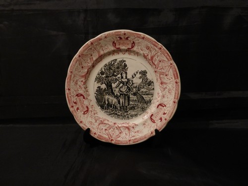 Assiette parlante digoin - assiette,