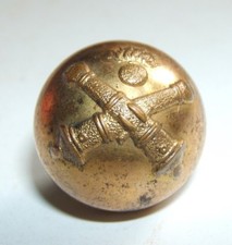 RARE BOUTON GRELOT DORE -  ARTILLERIE  - 18 mm - Fbt A.M.& Cie