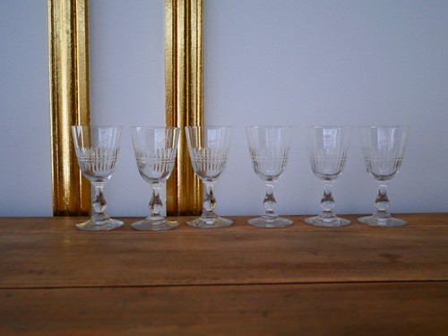 Lot anciens verres vin - verres,
