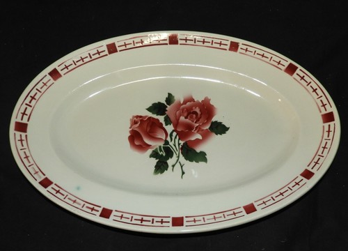 Plat ovale faïence - plat,