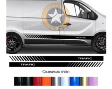 2 BANDES BAS DE CAISSE POUR RENAULT TRAFIC SPORT DECO FOURGON STICKER BD500-45