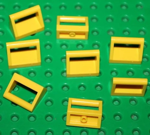 Lego yellow tile 1x2 with - lego, bar