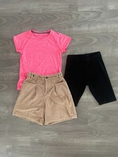 Zara Summer Bundle 2 Pair Of Shorts + H&M Sport T-shirt 152
