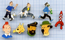 Lot de 8 Pin's BD TINTIN
