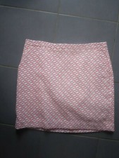 NEUVE Jupe courte droite jacquard graphique fluo Promod - 42