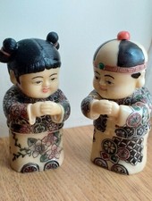 Statuette d'un couple, signer, Japonais