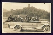 cpa PHOTO prise en 1930 Vallée d'ARGELÈS Automobile GARAGE COSTALLAT à Lourdes