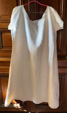 Ancienne chemise / robe en chanvre/lin 19ème siècle fait main V103 grande taille