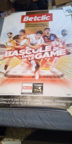 Affiche rugby 120x170 betclic - affiche,