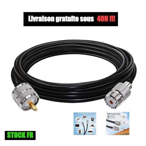 Câble coaxial rg58 uhf - coaxial,