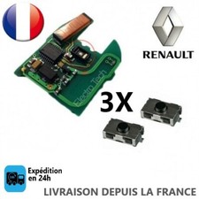 3 X Switch réparation bouton pour Clé Télécommande Plip Renault