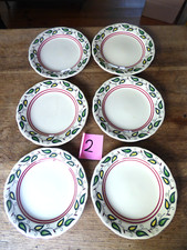 rare série de 6 assiettes à