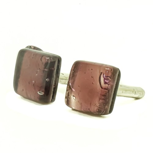 Murano verre boutons manchette - boutons,