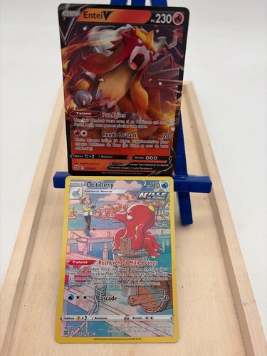 Lot cartes pokemon entei v - cartes,