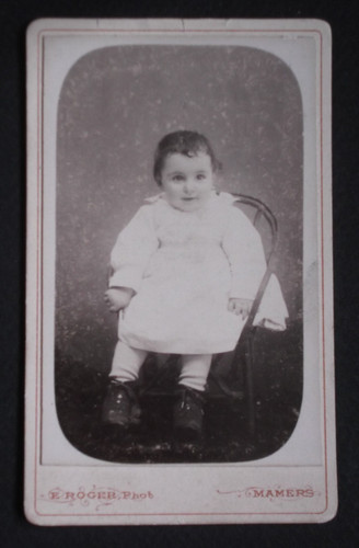 Photo cdv albuminée - ", jeune